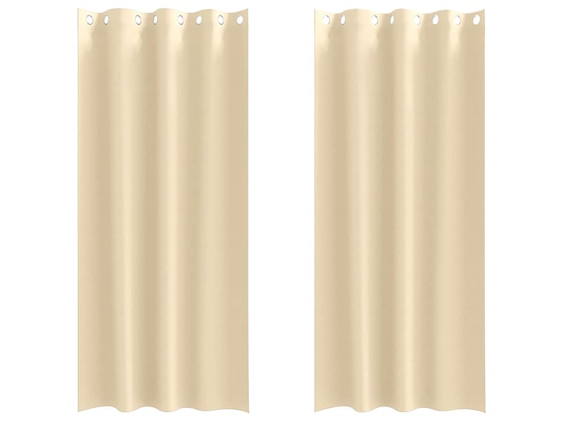  Lot de 2 rideaux occultants, rideaux black-out avec anneaux crème 225 x 140 cm cf44626  - Conforama A