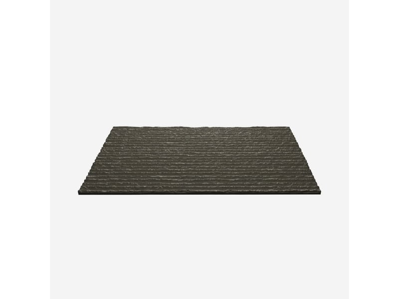 Panneaux décoratifs 3d effet pierre en pu, lot de 12 pièces - noir - Conforama E