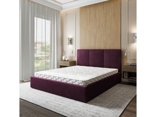 Lit coffre 160x200 cm <strong>MASSENO</strong> <strong></strong> coloris rouge