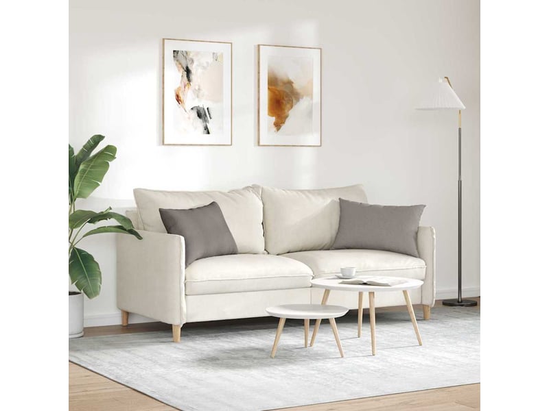 Lot de 2 coussins de canapé, coussins décoratifs tissu taupe 60 x 40 cm cf58962  - Conforama D