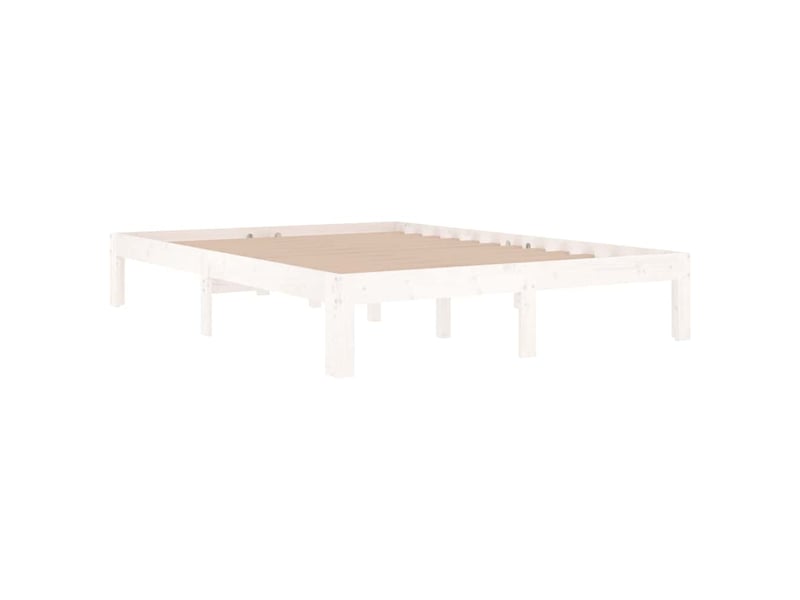  Lit double- lit adulte -  cadre de lit sans matelas blanc 135x190 cm  - Conforama B