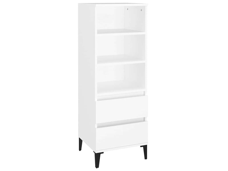  Buffet haut - bahut - meuble de rangement blanc 40x36x110 cm bois d'ingénierie  - Conforama A