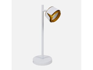 Lampe de table fabrilamp domenica 1 x gx53 9 w 4000 k 800 lm blanc et doré