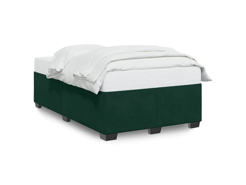  Lit double- lit adulte -  cadre de lit sans matelas vert foncé 120x190 cm velours  - Conforama A
