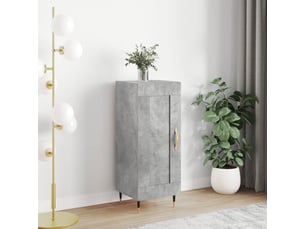 Buffet cuisine, meuble de rangement, bahut gris béton 34,5x34x90 cm bois d'ingénierie shl52315