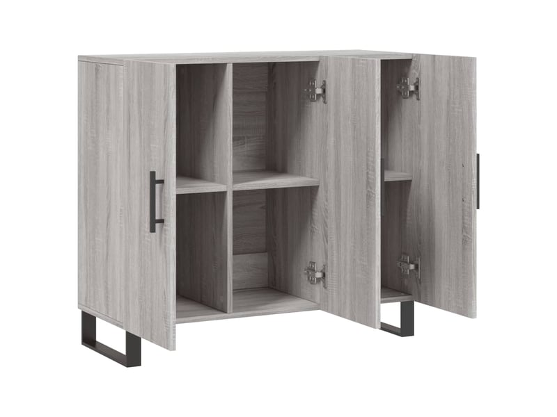  Buffet - bahut - meuble de rangement sonoma gris 90x34x80 cm bois d'ingénierie  - Conforama E