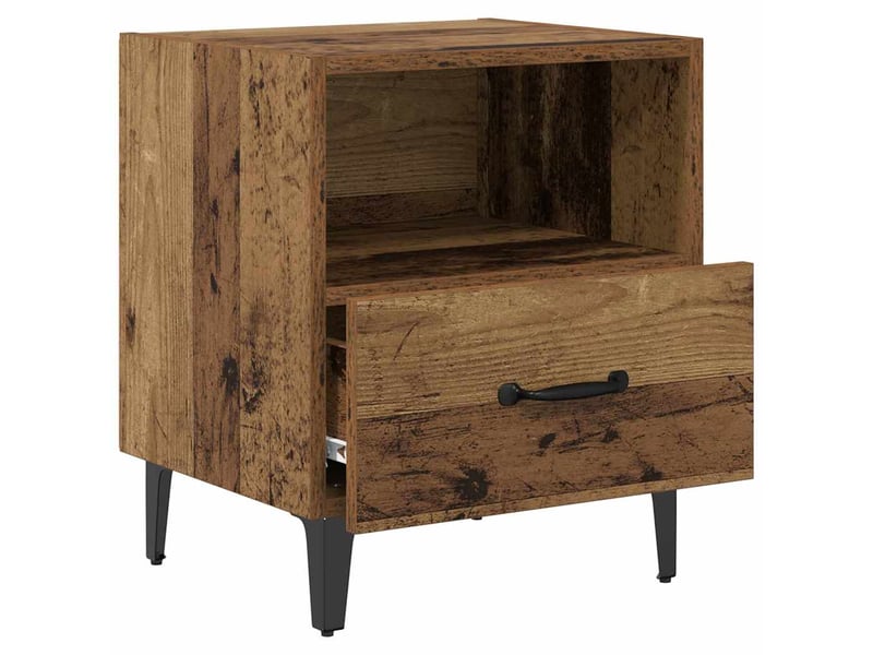 Table de chevet 2 pièces bois ancien 40 x 35 x 47.5 cm - Conforama E