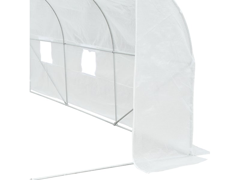Serre tunnel 350x300x200 cm protection uv métal blanc - Conforama C