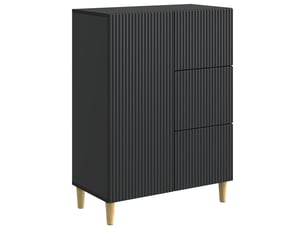 Buffet - bahut - meuble de rangement avec tiroir noir 66 x 34,5 x 90 cm bois d'ingénierie