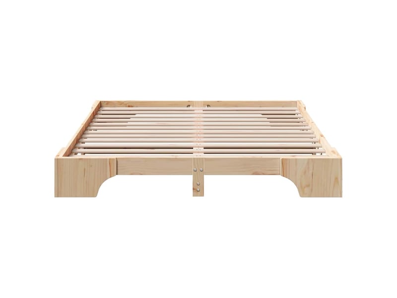  Lit double- lit adulte -  cadre de lit naturel 150 x 200 cm pin massif  - Conforama D