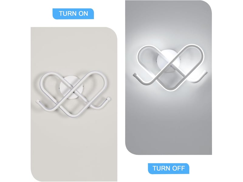  Applique murale intérieure led 21w lampe murale moderne cœur, blanc 7914674606 - Conforama D