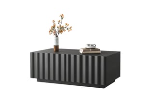 Table basse moderne avec 2 tiroirs de rangement motif vague meuble de salon minimaliste en mdf