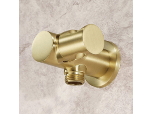 Support de pommeau de douche à main réglable en laiton, support mural rond pour pommeau de douche, support de pommeau de douche en or brossé