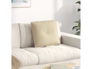 Coussin de dos, coussin de dossier crème 50 x 45 cm tissu en microfibre cf54631