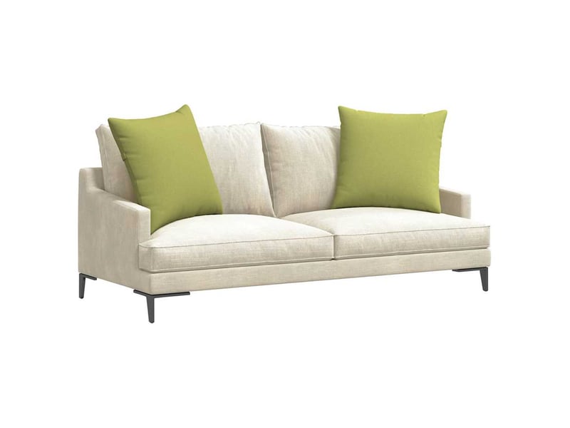 Lot de 2 coussins de canapé, coussins décoratifs tissu vert clair 80 x 80 cm cf58981 - Conforama C
