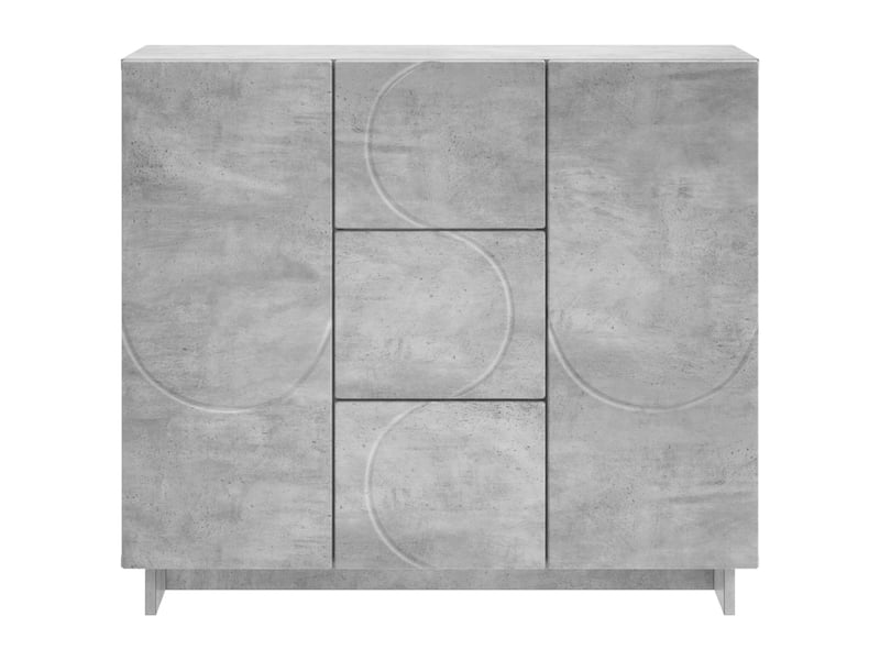  Buffet - bahut - meuble de rangement gris béton 85,5 x 31 x 75 cm bois d'ingénierie  - Conforama D