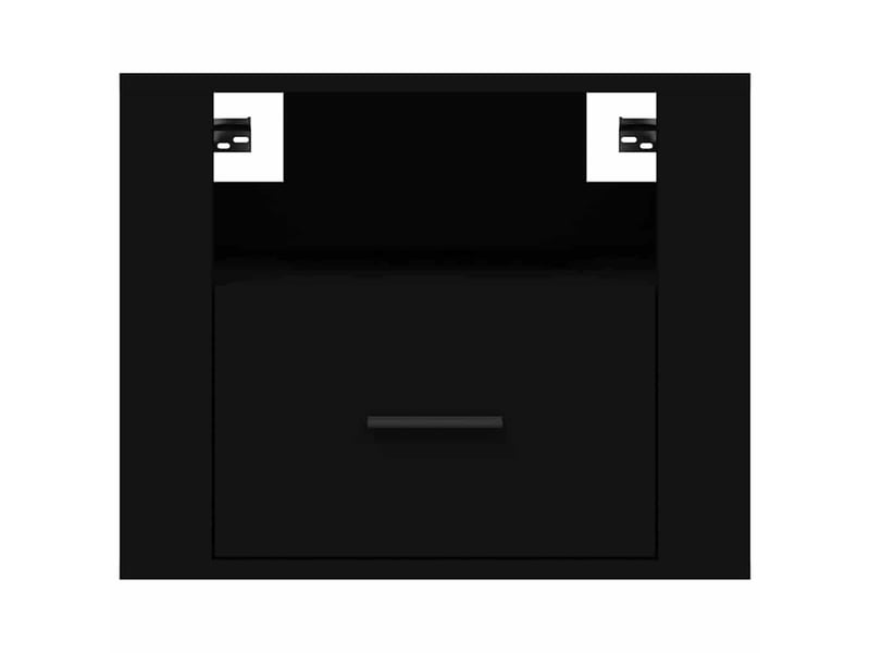  Lot de 2 tables de chevet - cabinet de chevet - table de nuit murales noir 50x36x40 cm  - Conforama E