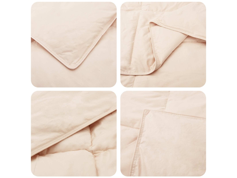  Ensemble de duvet 2 pcs - couette 260 x 240 cm toutes saisons beige  - Conforama E