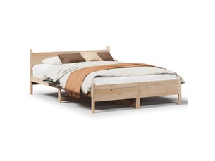 Lit 2 places 150x200 cm coloris marron