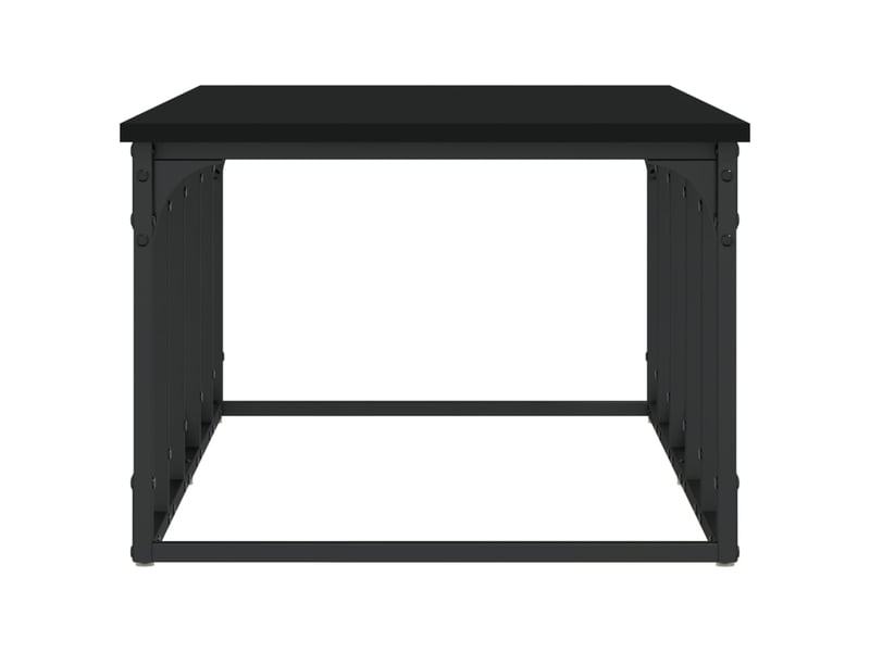  Table basse rectangulaire | table de salon noir 100x50x35,5 cm bois d'ingénierie  - Conforama E