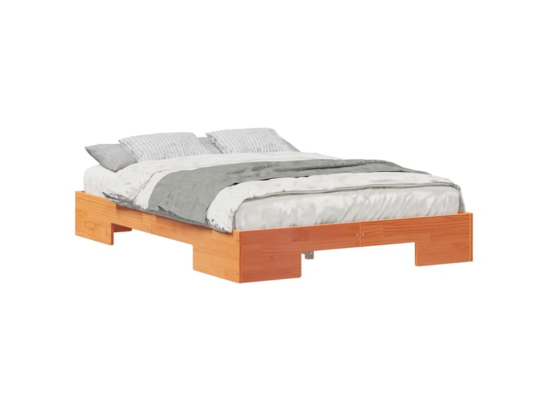 Lit double- lit adulte - cadre de lit marron 120 x 190 cm - Conforama A