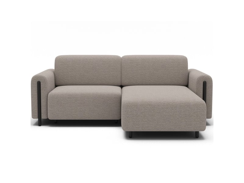 Canapé d'angle convertible arvessa beige chenille – angle droit - Conforama A