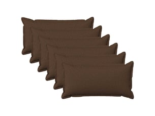 Lot de 6 coussins avec oreiller, coussins décoratifs houten marron lin synthétique cf51308