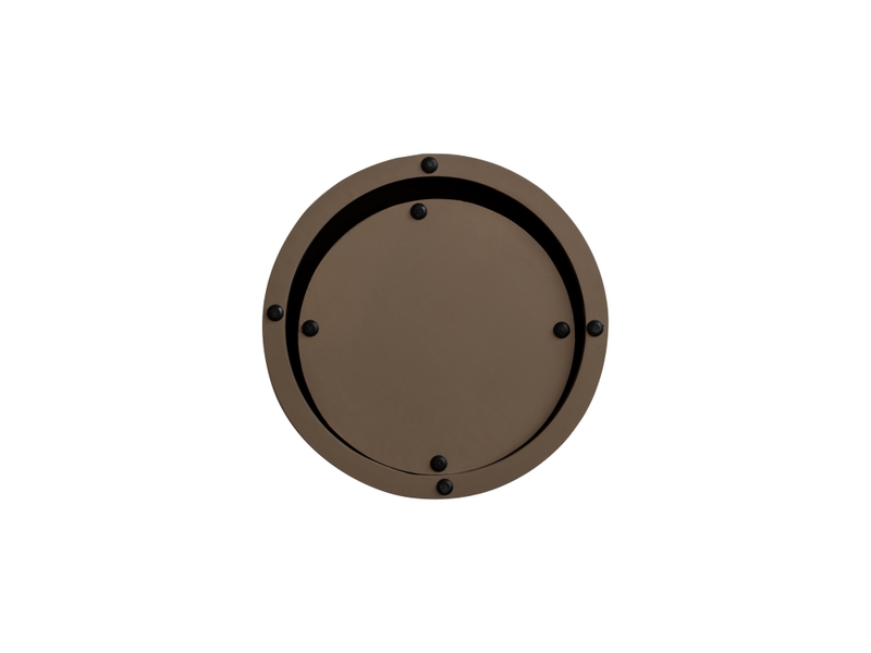  Tables basses gigognes rondes 2 pièces – placage de loupe brun foncé – ø 48 et 38 cm  - Conforama E