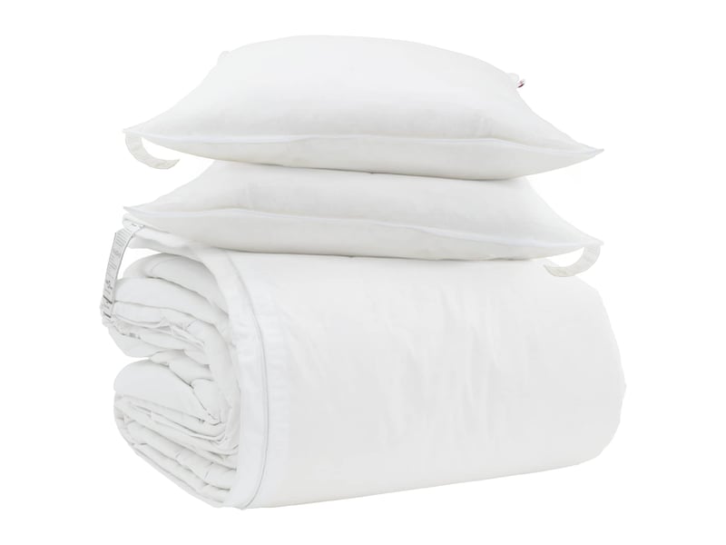  Ensemble de duvet avec oreiller 3 pièces - couette blanc plume de canard  - Conforama A