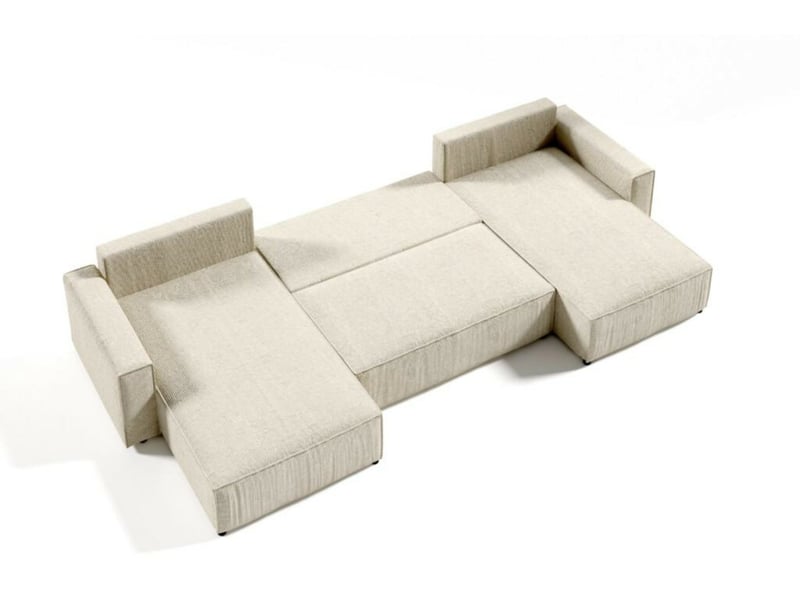  Canapé d'angle convertible mille u verte  - Conforama C