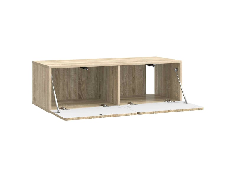  Meuble tv - banc tv - meuble de rangement mural 98 x 41 x 30 cm chêne sonoma bois d'ingénierie  - Conforama E