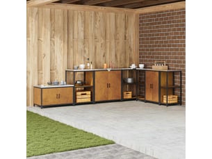 Meuble de rangement de cuisine hattem rouillé 90x50x53cm