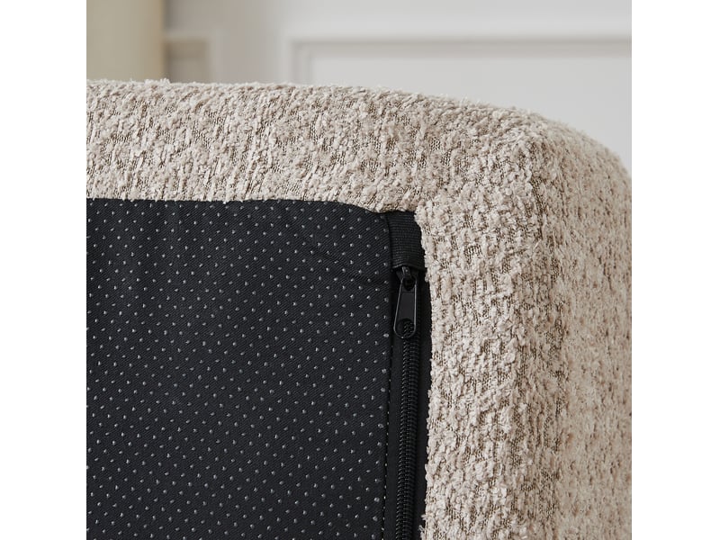 Canapé convertible modulaire 4 en 1 avec dossier réglable, 4 coussins et base antidérapante en chenille kaki - Conforama E