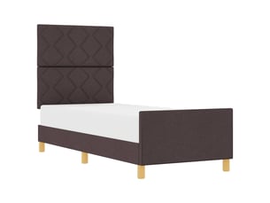 Lit simple 80x200 cm coloris marron