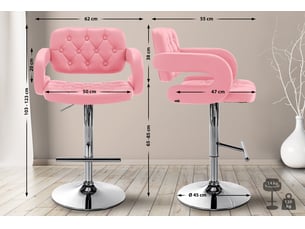 tabouret de bar assise réglable en hauteur  DECOSHOP 26  - argenté