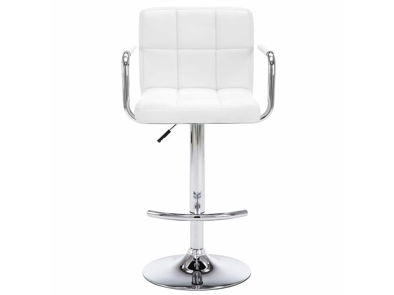  Lot de 2 tabouret de bar, chaise de bar blanc similicuir shl10110  - Conforama D