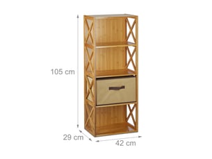 Bibliotheque coloris marron HELLOSHOP 26 - 29 cm x 105 cm