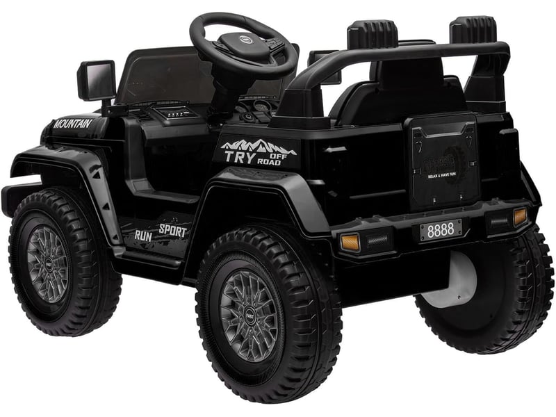 Voiture électrique pour enfant 12 v, télécommande parentale, 2 moteurs, 6,5 kmh, led, ceinture de sécurité – noir PTO_0YTD6O4D - Conforama C