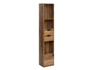 Bibliotheque coloris marron 3 étagère(s) WISHDOR - 24 cm x 157.5 cm