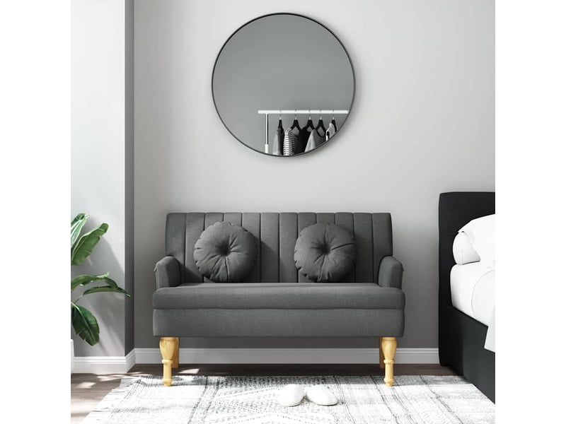  Banc chambre avec coussins gris foncé 113x64,5x75,5 cm tissu  - Conforama C