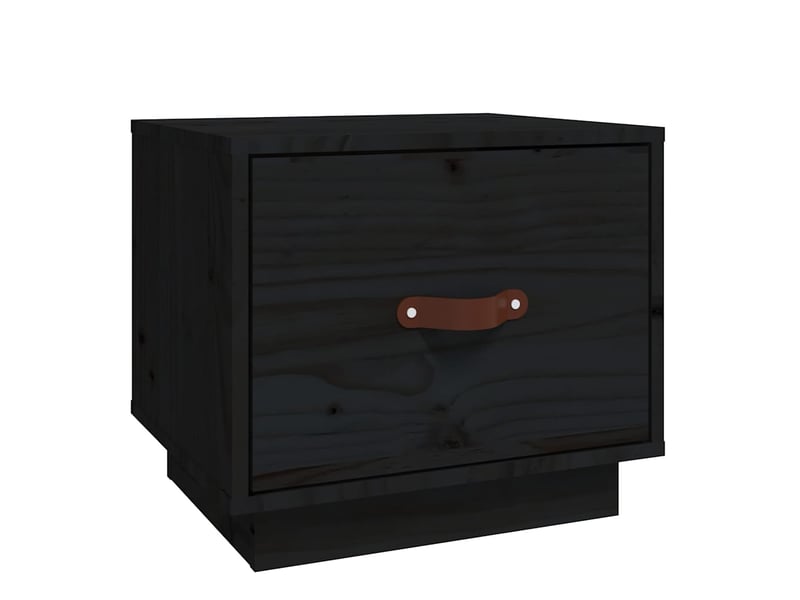  Table de chevet - cabinet de chevet - table de nuit noir 40x34x35 cm bois de pin solide  - Conforama A