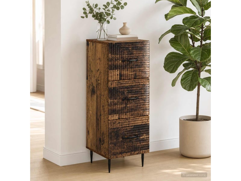 Armoire de rangement bureau, armoire à tiroirs bois ancien 33 x 34,5 x 89,5 cm - Conforama D