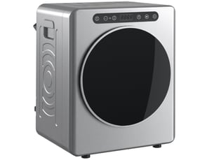 Sèche-linge compact 5 kg, 1000 w, tambour inox, minuterie, chargement frontal, argenté