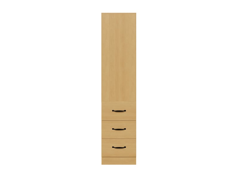 Bibliothèque étroite 180 cm, meuble de rangement avec tiroirs latéraux et étagères réglables, idéal pour petits espaces - Conforama W