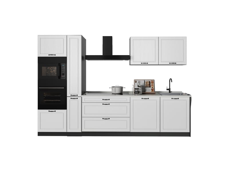 Vicco cuisine, blanc campagneanthracite, 310cm sans plan de travail  - Conforama E