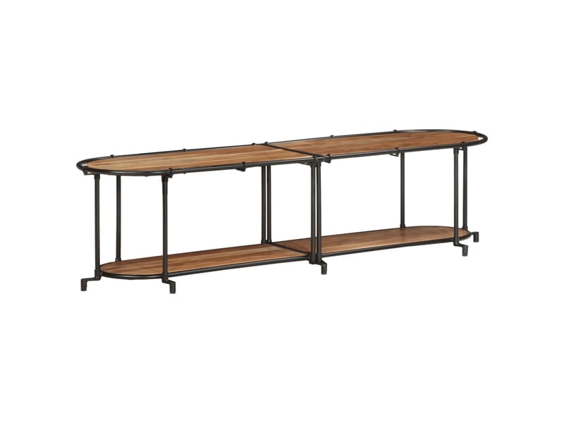  Meuble tv - banc tv - meuble de rangement 160x42x40 cm bois d'acacia massif  - Conforama C