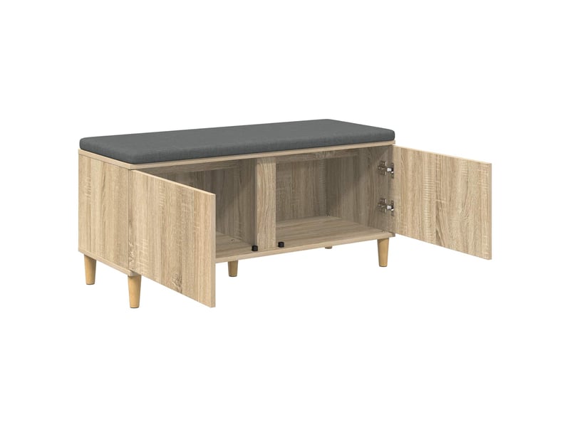  Banc d'entrée, banc interieur avec coussin chêne sonoma 100x38x46 cm shl4993  - Conforama E