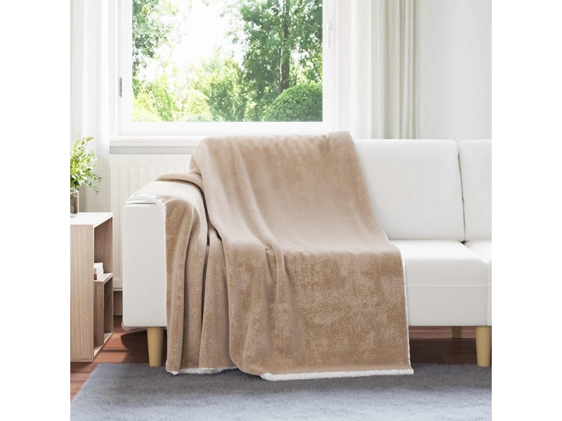  Plaid canapé camel 150x200 cm 1.64 kg polaire  - Conforama B