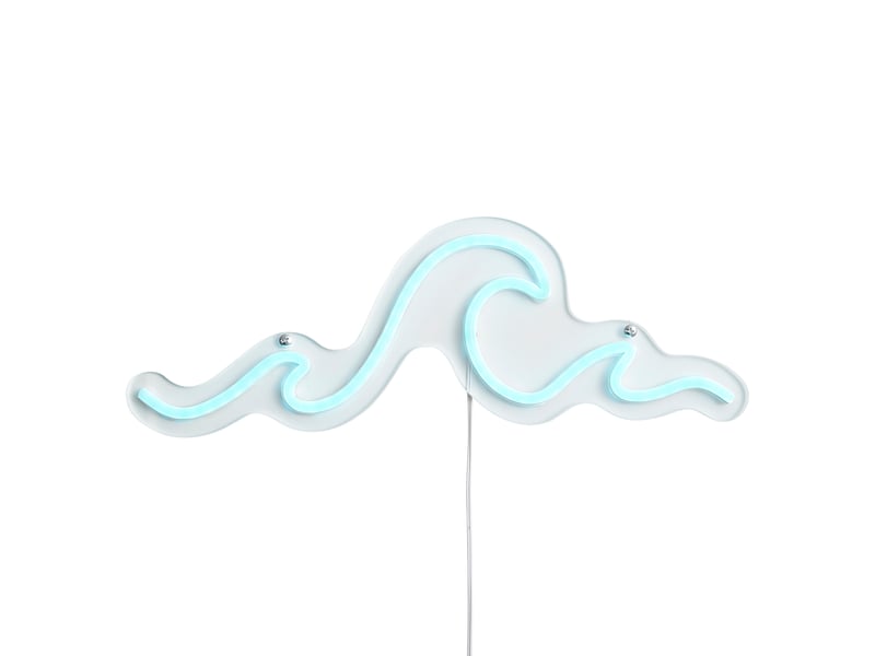  Néon mural bleu avec led - wave  - Conforama E