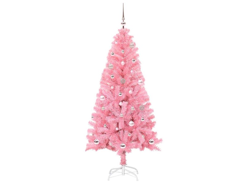  Sapin de noël, arbre de noël rose 150 cm pvc shl1367  - Conforama C